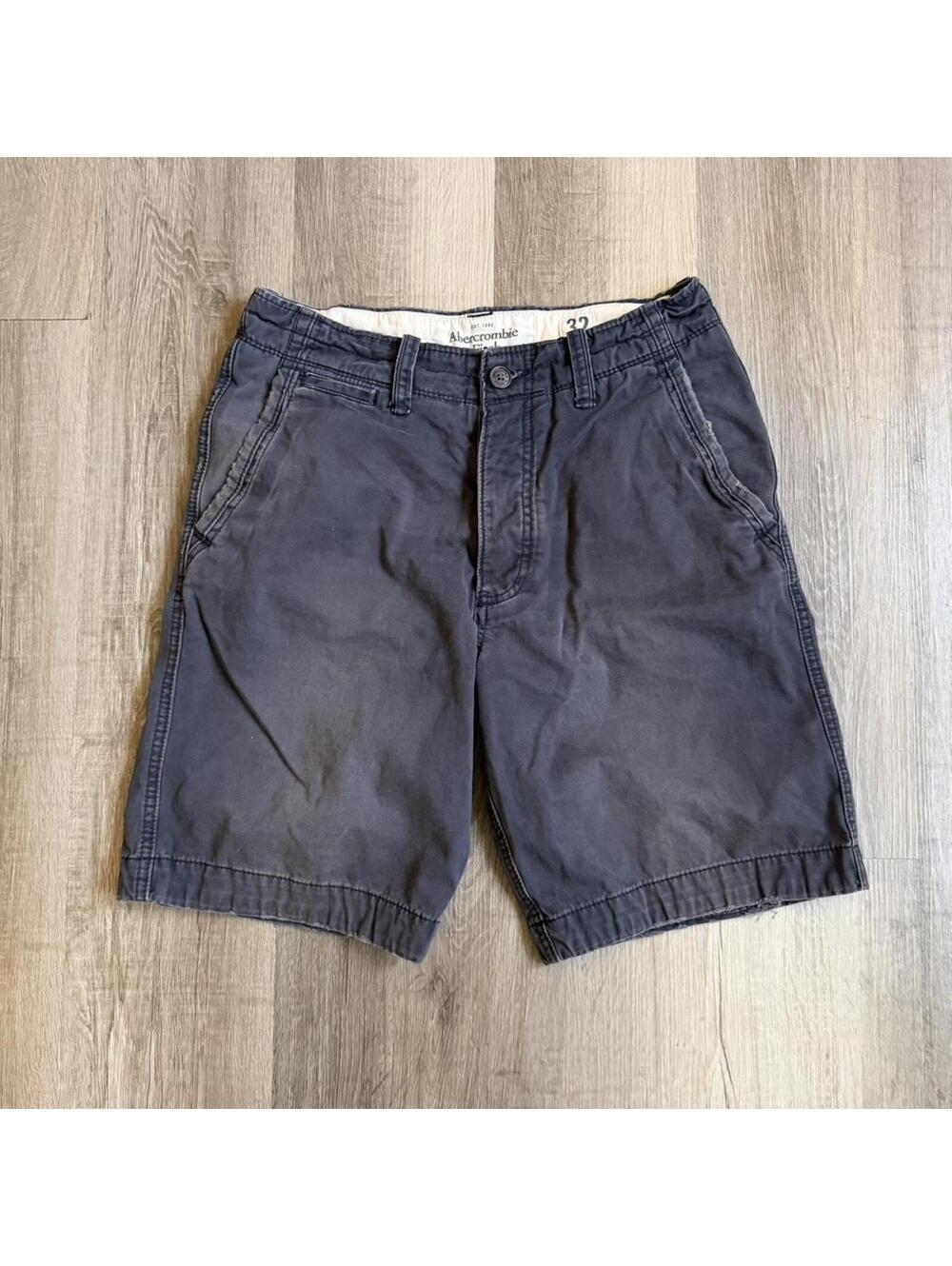 Y2k sun faded Abercrombie & Fitch grey shorts Size 32" #summer #menswear #grunge